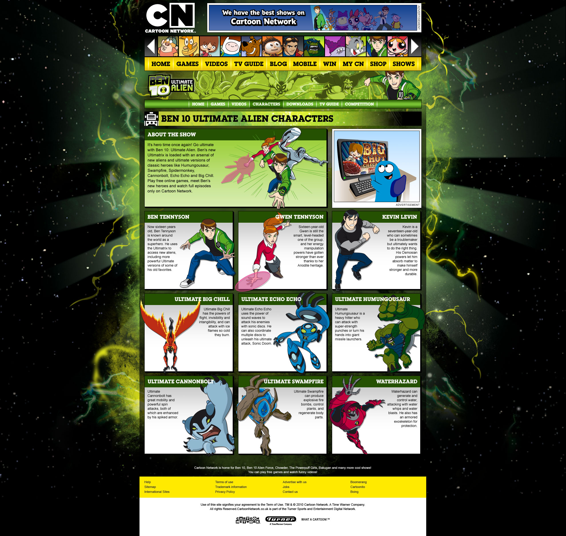 Cartoon Network: 2011 - Shows - Characters