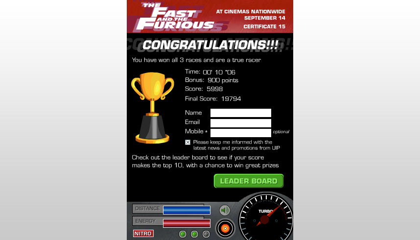 The Fast and the Furious - Congratulations